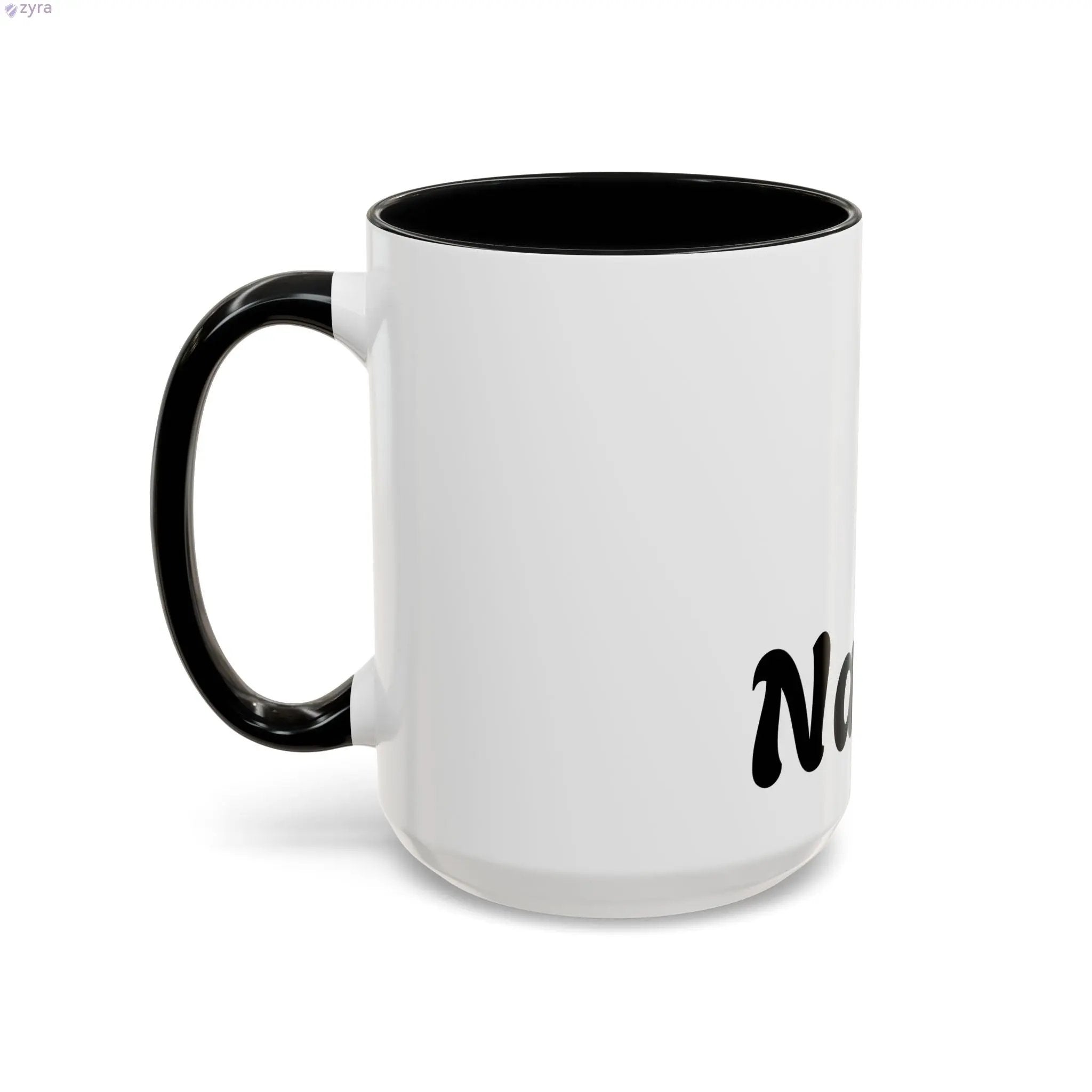 Personalized Coffee Mug with Custom Gold Stripe - Elevate Your Sip Printify