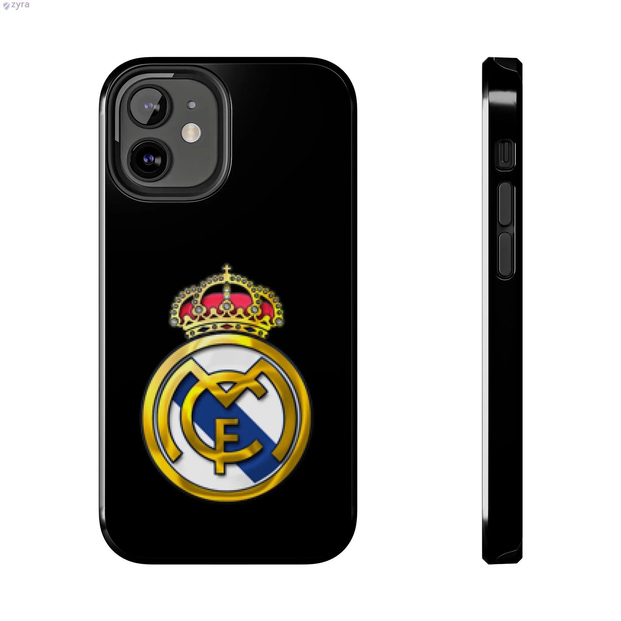 Real Madrid Tough Black Gaming Phone Case - Ultimate Protection & Style Printify