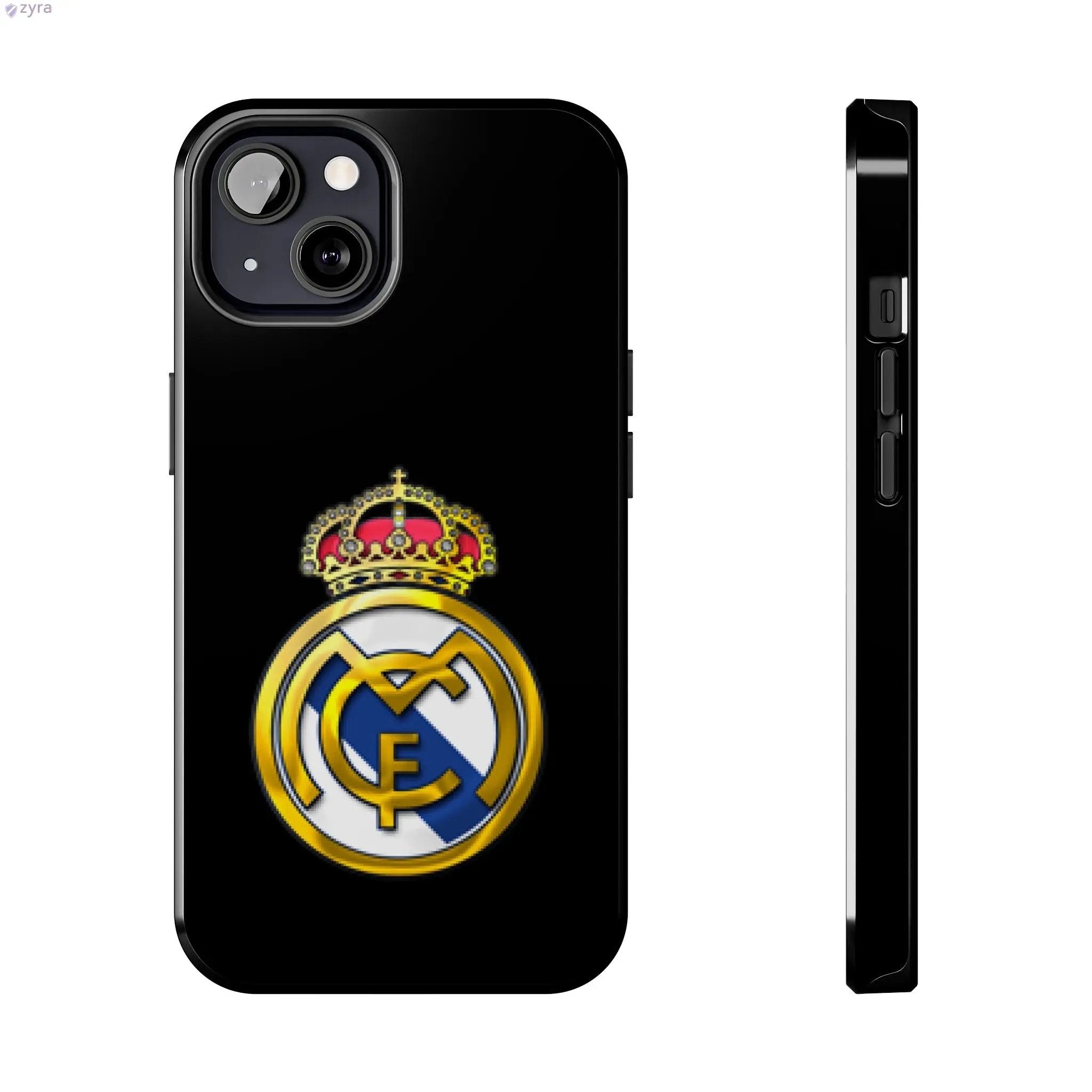 Real Madrid Tough Black Gaming Phone Case - Ultimate Protection & Style Printify