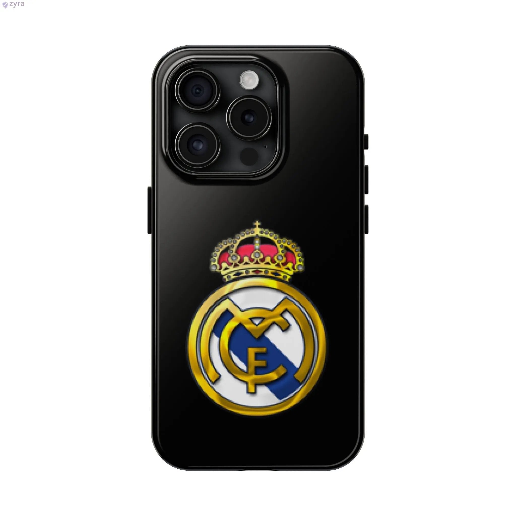 Real Madrid Tough Black Gaming Phone Case - Ultimate Protection & Style Printify