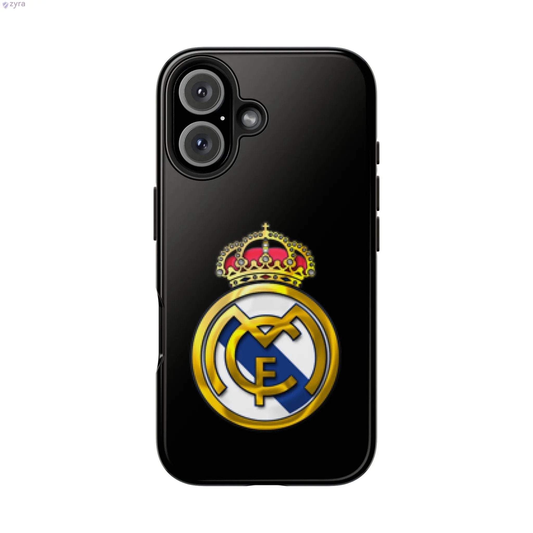 Real Madrid Tough Black Gaming Phone Case - Ultimate Protection & Style Printify