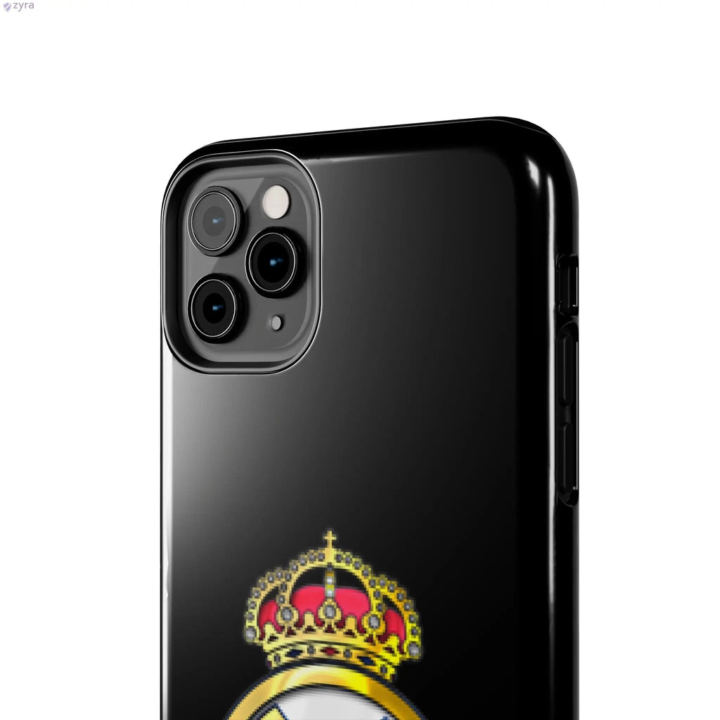 Real Madrid Tough Black Gaming Phone Case - Ultimate Protection & Style Printify