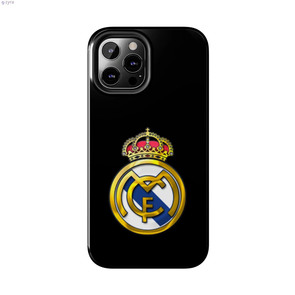 Real Madrid Tough Black Gaming Phone Case - Ultimate Protection & Style Printify