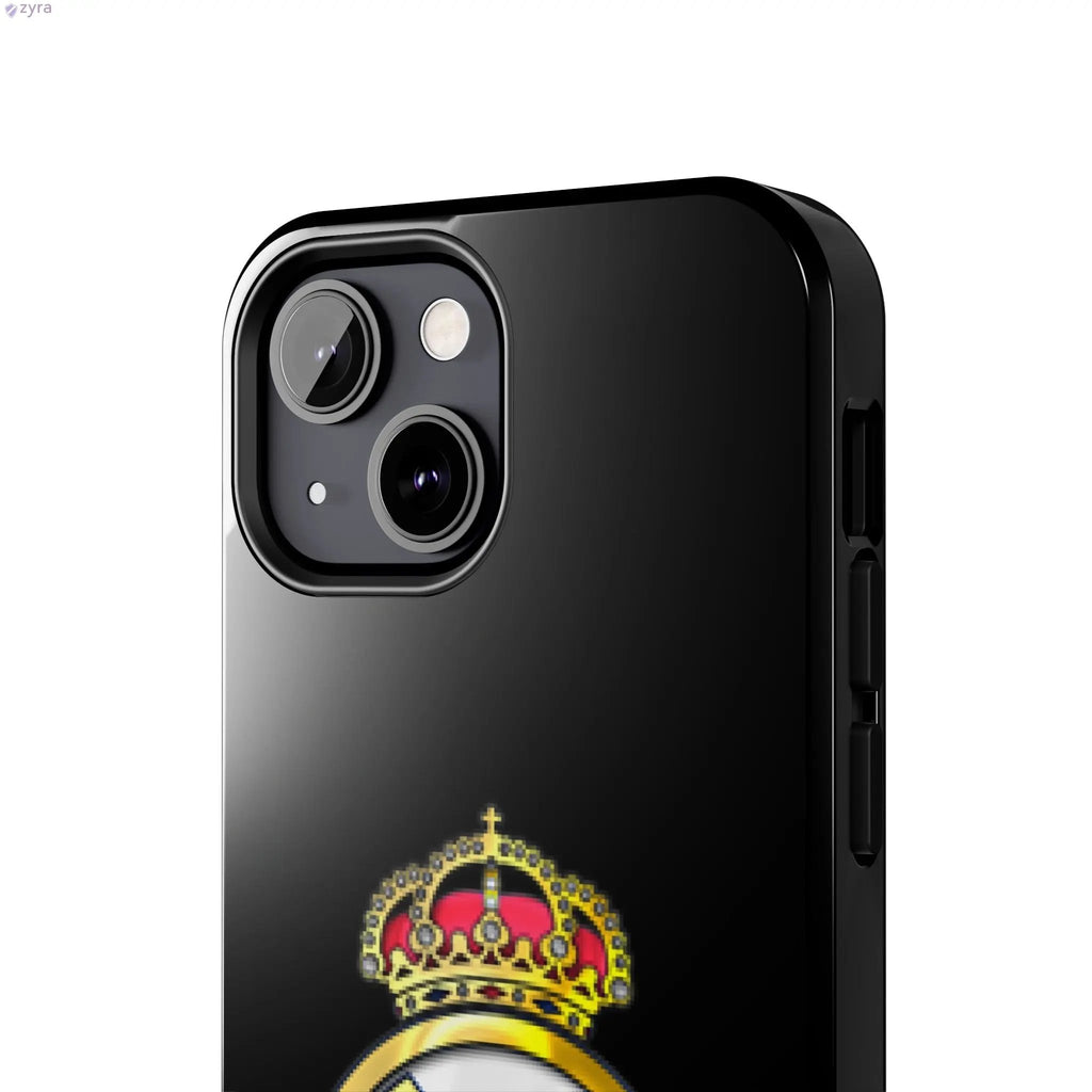 Real Madrid Tough Black Gaming Phone Case - Ultimate Protection & Style Printify