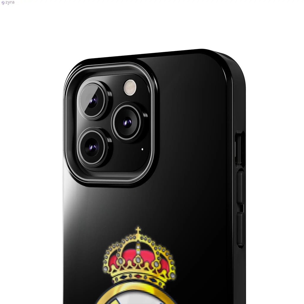 Real Madrid Tough Black Gaming Phone Case - Ultimate Protection & Style Printify