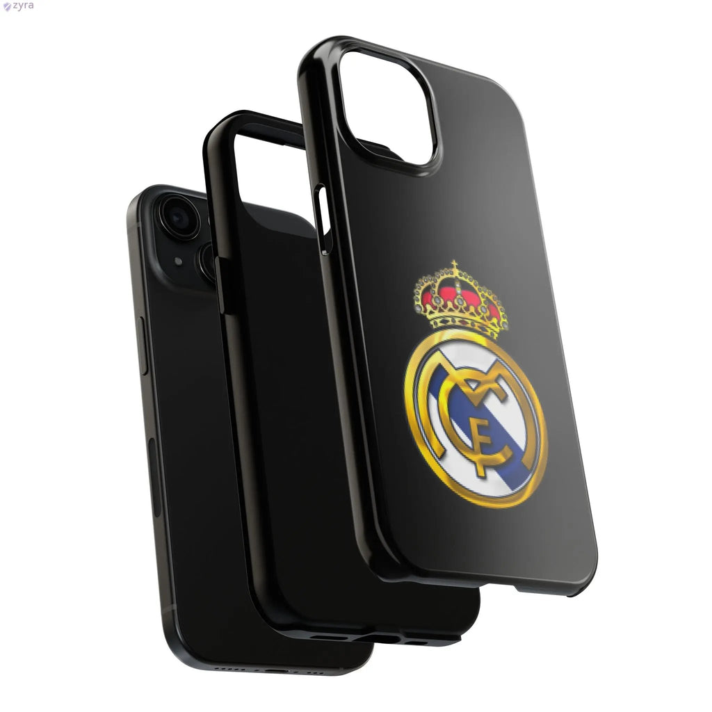 Real Madrid Tough Black Gaming Phone Case - Ultimate Protection & Style Printify