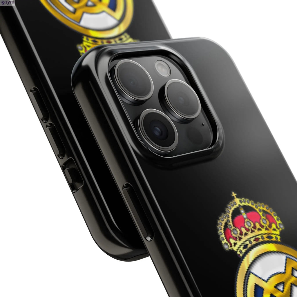Real Madrid Tough Black Gaming Phone Case - Ultimate Protection & Style Printify