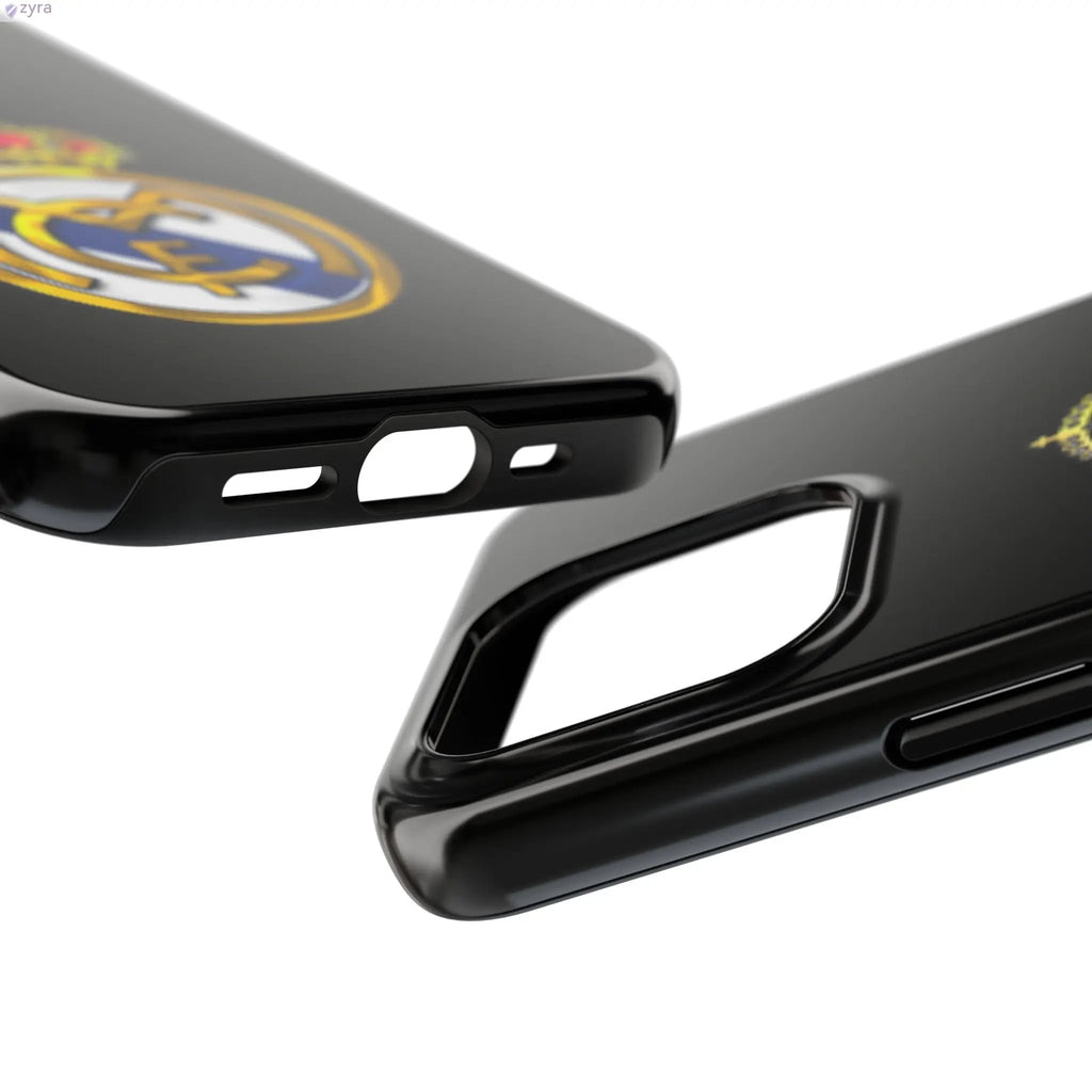 Real Madrid Tough Black Gaming Phone Case - Ultimate Protection & Style Printify