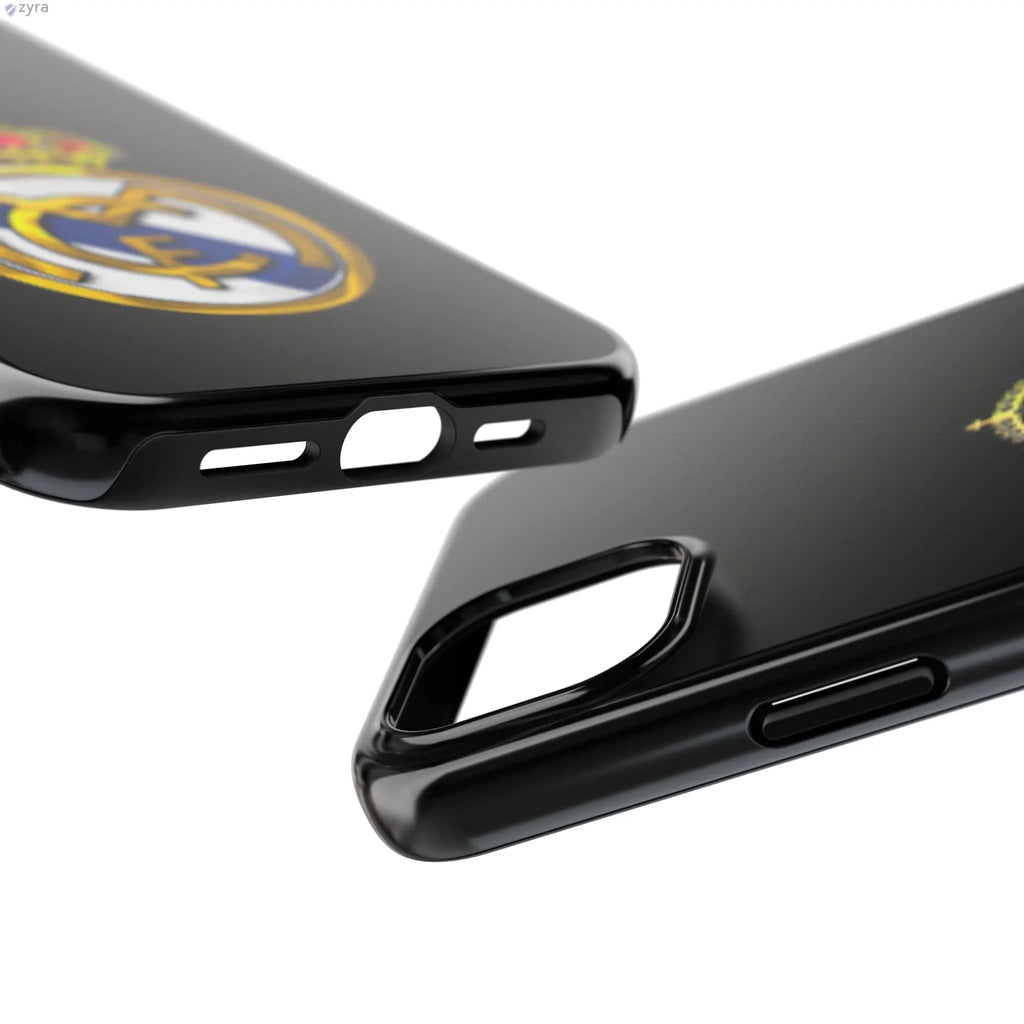 Real Madrid Tough Black Gaming Phone Case - Ultimate Protection & Style Printify