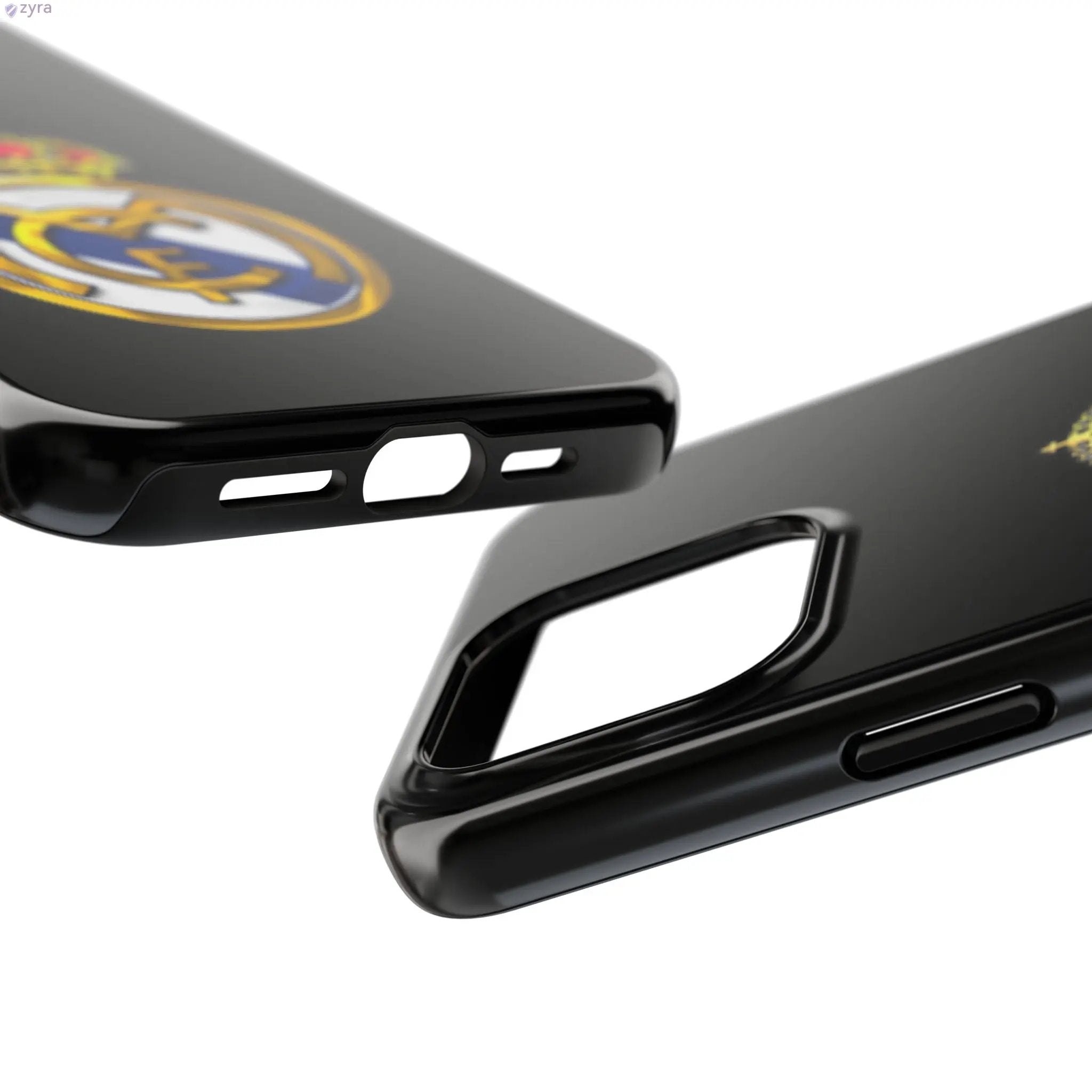 Real Madrid Tough Black Gaming Phone Case - Ultimate Protection & Style Printify