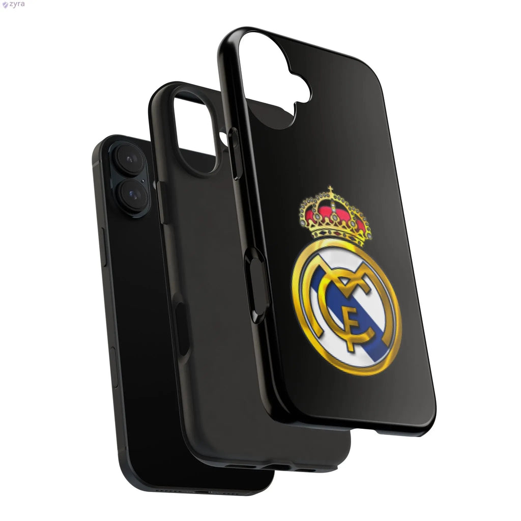 Real Madrid Tough Black Gaming Phone Case - Ultimate Protection & Style Printify