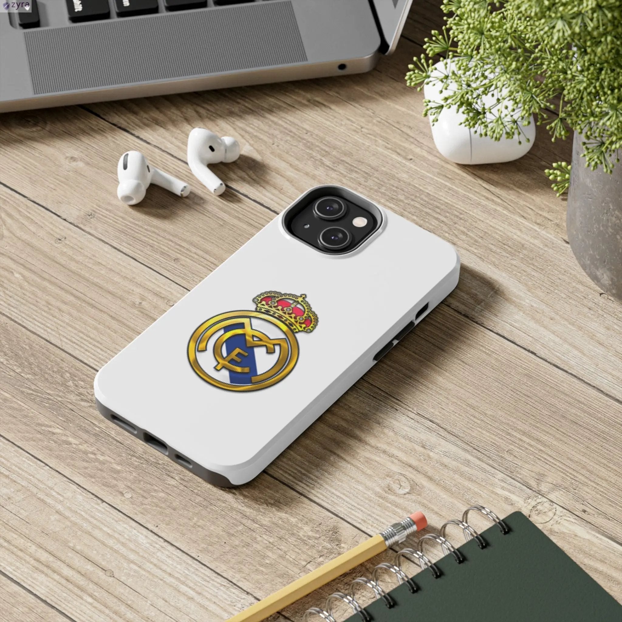 Real Madrid Tough White Gaming Phone Case - Premium Protection & Iconic Style Printify